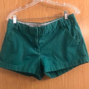 Women’s green J.Crew khaki shorts